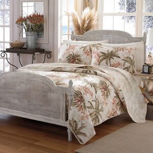 Tommy Bahama Queen Quilt & Sham Set Bonny Cove